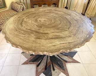 Ceramic faux bois table