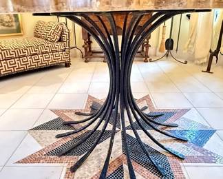 Ceramic faux bois table