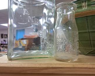 "Planter" jar w/ no lid and "A Bottle of Milk"