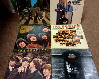 200+ albums and 45's!! "The Beatles Second Album ", "Rubber Soul", "The Beatles Yesterday and Today", "Abbey Road" and "The Beatles Rock 'N' Roll Music Volume One" plus John Lennon's "John Lennon Rock 'N' Roll" 