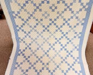Vintage blue/white baby quilt