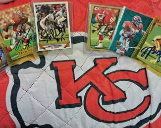 Kansas City Chiefs autograph playing cards