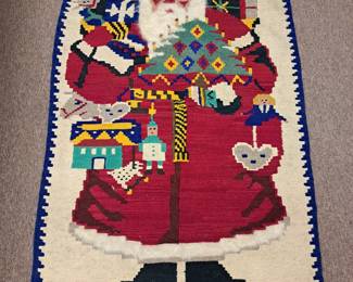 Vintage Christmas Santa rug