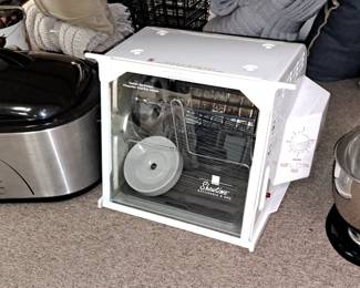 Kitchen appliances. KitchenAid Mixer, Rival 22 qt. Roaster Oven and Ronco Showtime Rotisserie and BBQ