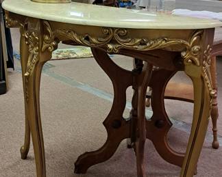 Marble top French Louis XV style wall table
