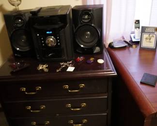 lateral file cabinets, stereo