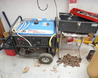 generator, tool box, tools
