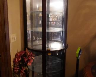 curved curio/display cabinet