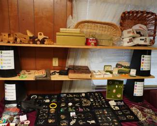 jewelry, OSU hats, wooden toys
