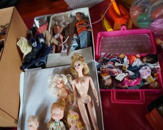 dolls and clothes