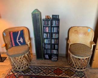 Equipale chairs, lots of CDs and DVDs