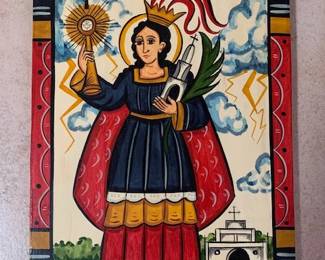 Gabriel Vigil Saint Barbara retablo, 2000