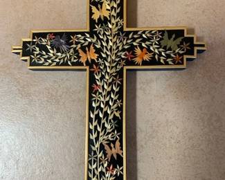 Mel Rivera straw applique cross, 2009