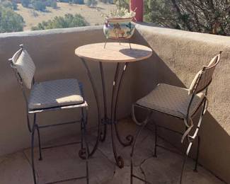 Bar table and 2 chairs