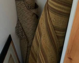 Bolts of upholstery fabrics