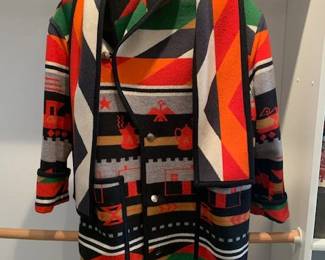 Custom reversible Pendleton style coat