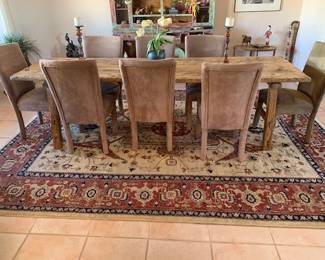  10 ultrasuede side chairs 