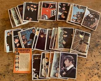Collection of Topps Beatles color cards