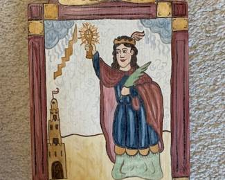 Amy Garcia Briggs Saint Barbara retablo, 1999