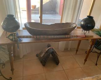 6' rustic console table