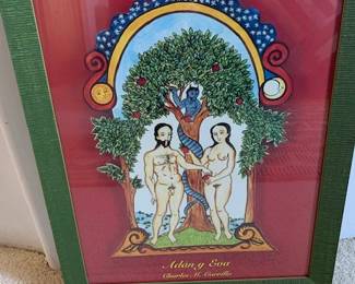 Charles Carrillo signed Adam and Eve poster, 2007