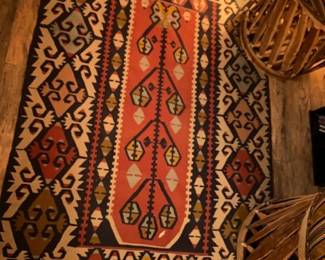 Vintage Turkish kilim rug, 6' x 3'9"