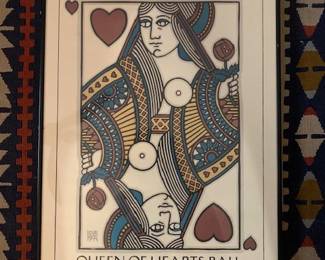 David Lance Goines 1977 lithograph 'Queen of Hearts Ball'