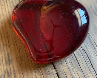 Elsa Peretti for Tiffany art glass paperweight