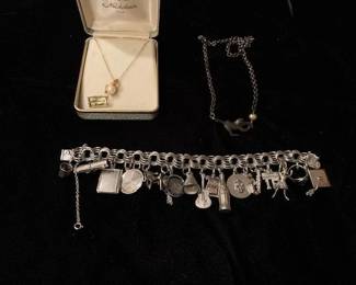 Fun vintage sterling charm bracelet