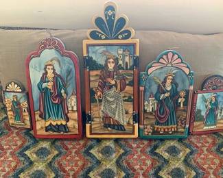 Arlene Cisneros Sena Saint Barbara retablos