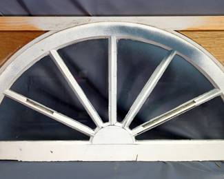 Arched Sunburst Transom Window Frame, 17.24" x 36", Qty 2 
