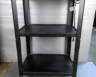 Rolling Media Cart With Shelves And Power Cord, 38" x 24" x 18"