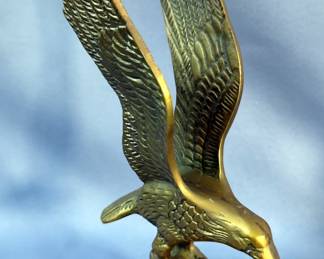 Brass Eagles On Base, 7" And 9.5", Qty 2