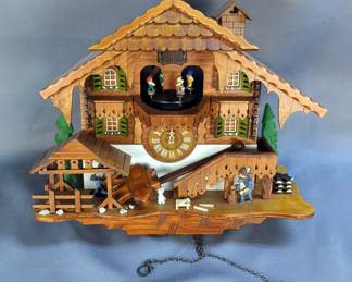 Kassel Battery Operated Cuckoo Clock, 14" x 16" x 9"