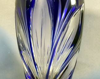 Cut To Clear Crystal Vase, 6" x 3.5", Made In West Germany
