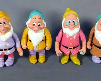 Disney The Seven Dwarves Action Figures With Movable Arms, 6.5" Tall, Qty 6