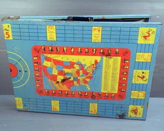 Metal Presidents Race Car Folding Game Table, 60" x 21" x 25" 