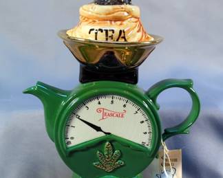 Swineside Ceramics Hand Painted Tea Pot, 10"