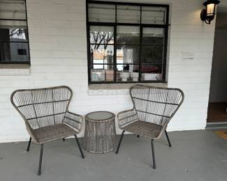 patio chairs and small table have sold