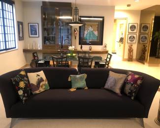 2 fine Contemporary black sofas 