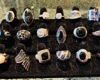 Various silver and sterling rings ! 