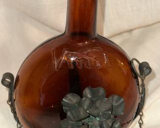 Vinol brown bottle and metal hanger 
