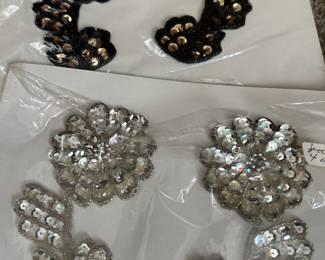 Dressmaker appliqués, sequins, sewing 