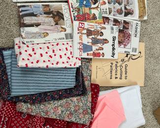 Sewing Patterns and Fabric 
