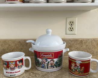 Campbell’s Soup Tureen and Mugs