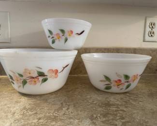 Vintage Federal Glass Mixing Bowls 