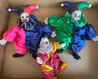 Married Gras Porcelain Clowm Dolls