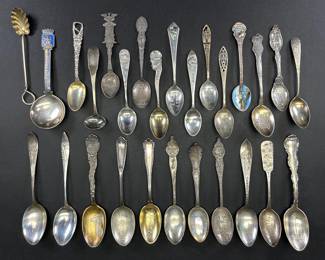 Sterling Silver Souvenir Spoon Collection