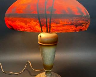 Reverse Painted Table Lamp