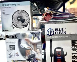 Pressure Washer, Shark Vac & Fan
